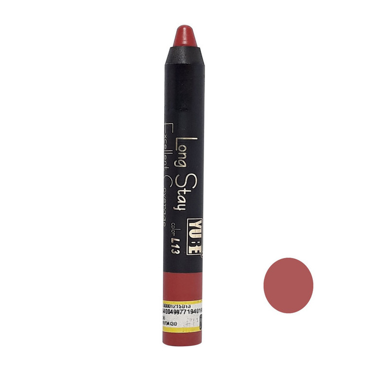 “رژ لب مدادی یوبه شماره L13 - رنگی خاص، بافت نرم و ماندگاری بالا برای آرایشی بینقص."