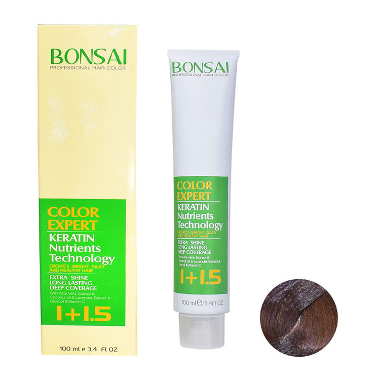 رنگ مو بنسای شماره HA5 حجم 100 میلی لیتر رنگ قهوه ای فندقی روشن