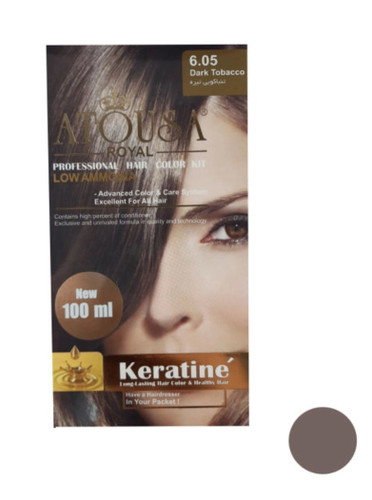 کیت رنگ مو آتوسا رویال (Atousa Royal) شماره 6.05 حجم 100 میلیلیتر رنگ تنباکویی