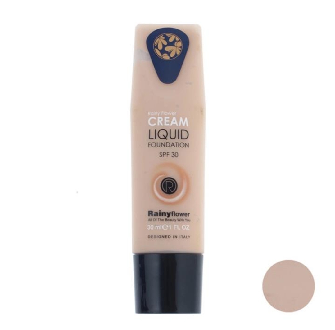 کرم پودر رینی فلاور مدل FOUNDATION شماره 02 حجم 30 میلی لیتر