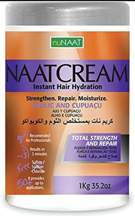 کرم موی نونات Naat مدل Garlic & Cupuaçu حجم ۳۵.۲ اونس