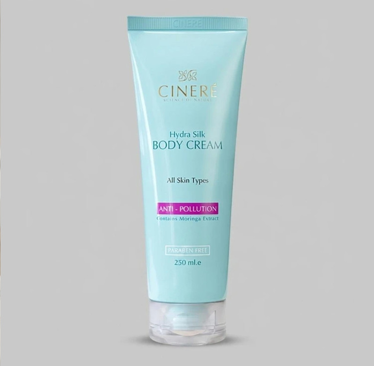 کرم مرطوب کننده بدن سینره مدل Hydra Silk حجم ۲۵۰ میلیلیتر