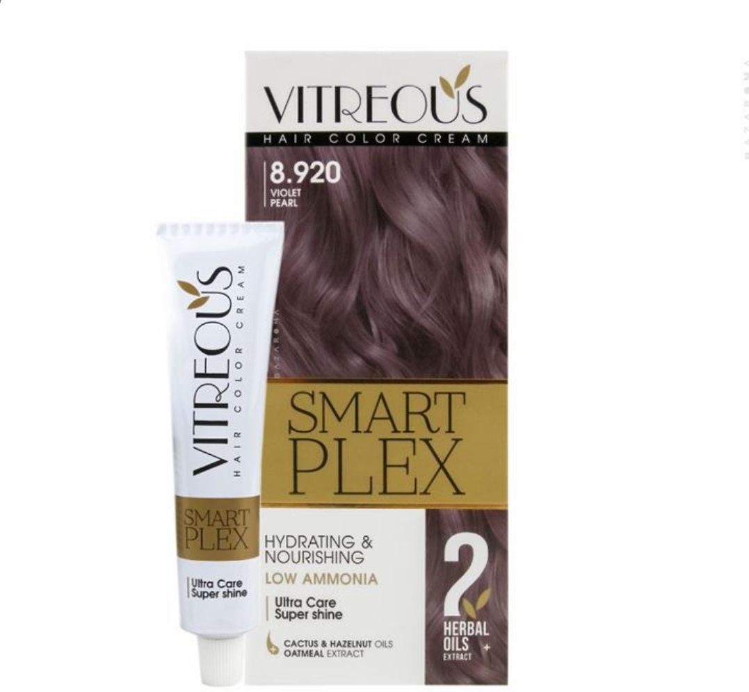 کیت رنگ مو ویتروس VITREOUS شماره ۸/۹۲۰ مرواریدی بنفش Pearl Violet