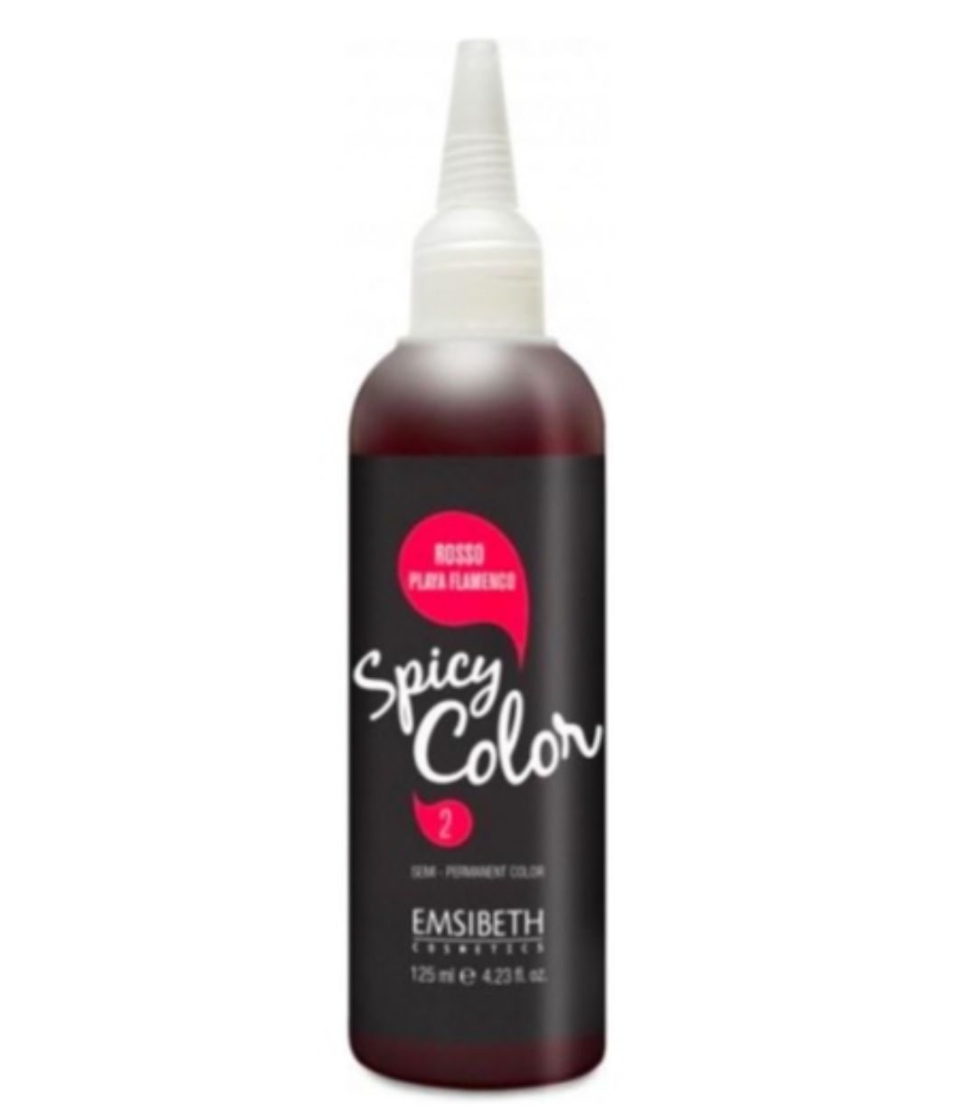 رنگ مو نیمه‌دائمی امسیبیث Spicy Color قرمز فلامنکو (Rosso Playa Flamenco Red) حجم ۱۲۵ میلی‌لیتر