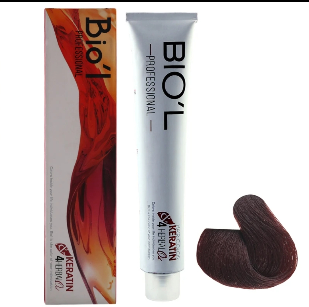 رنگ مو بیول (Biol) سری Professional شماره 5.85 رنگ قهوه‌ای گوشتی روشن حجم 100 میلی‌ لیتر
