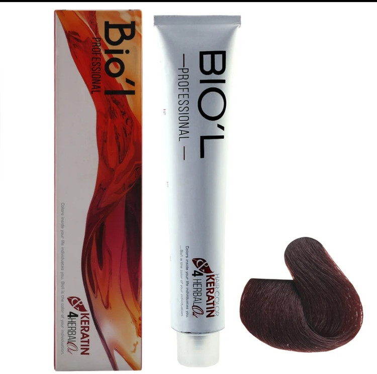 رنگ مو بیول (Biol) سری Professional شماره 5.85 رنگ قهوهای گوشتی روشن حجم 100 میلی لیتر