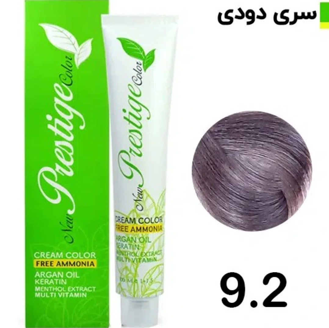 رنگ مو بدون آمونیاک پرستیژ شماره 9.2 بلوند دودی خیلی روشن